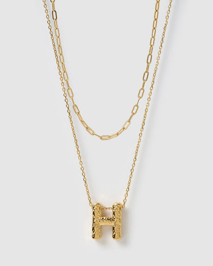Statement Letter Necklace Stack