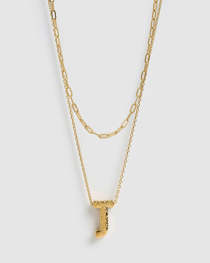 Statement Letter Necklace Stack