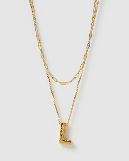 Statement Letter Necklace Stack