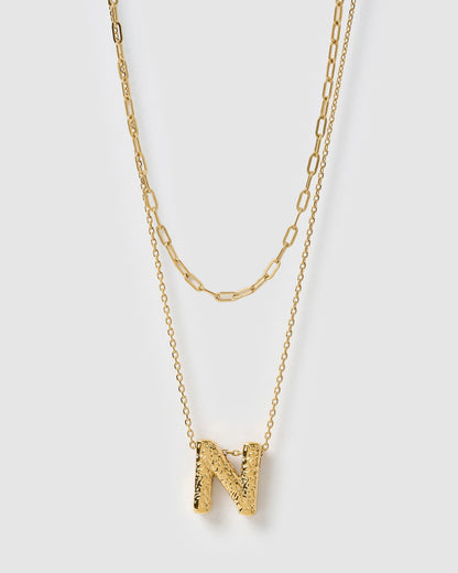 Statement Letter Necklace Stack
