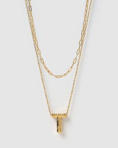 Statement Letter Necklace Stack