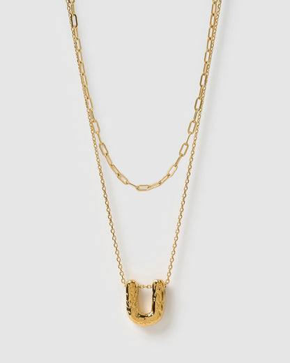 Statement Letter Necklace Stack