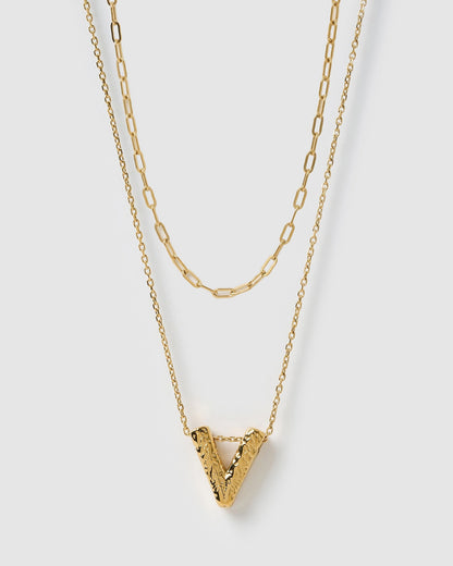 Statement Letter Necklace Stack