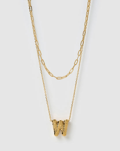 Statement Letter Necklace Stack