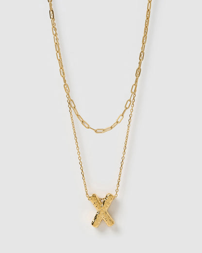 Statement Letter Necklace Stack