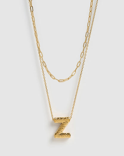 Statement Letter Necklace Stack