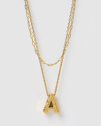 Statement Letter Necklace Stack