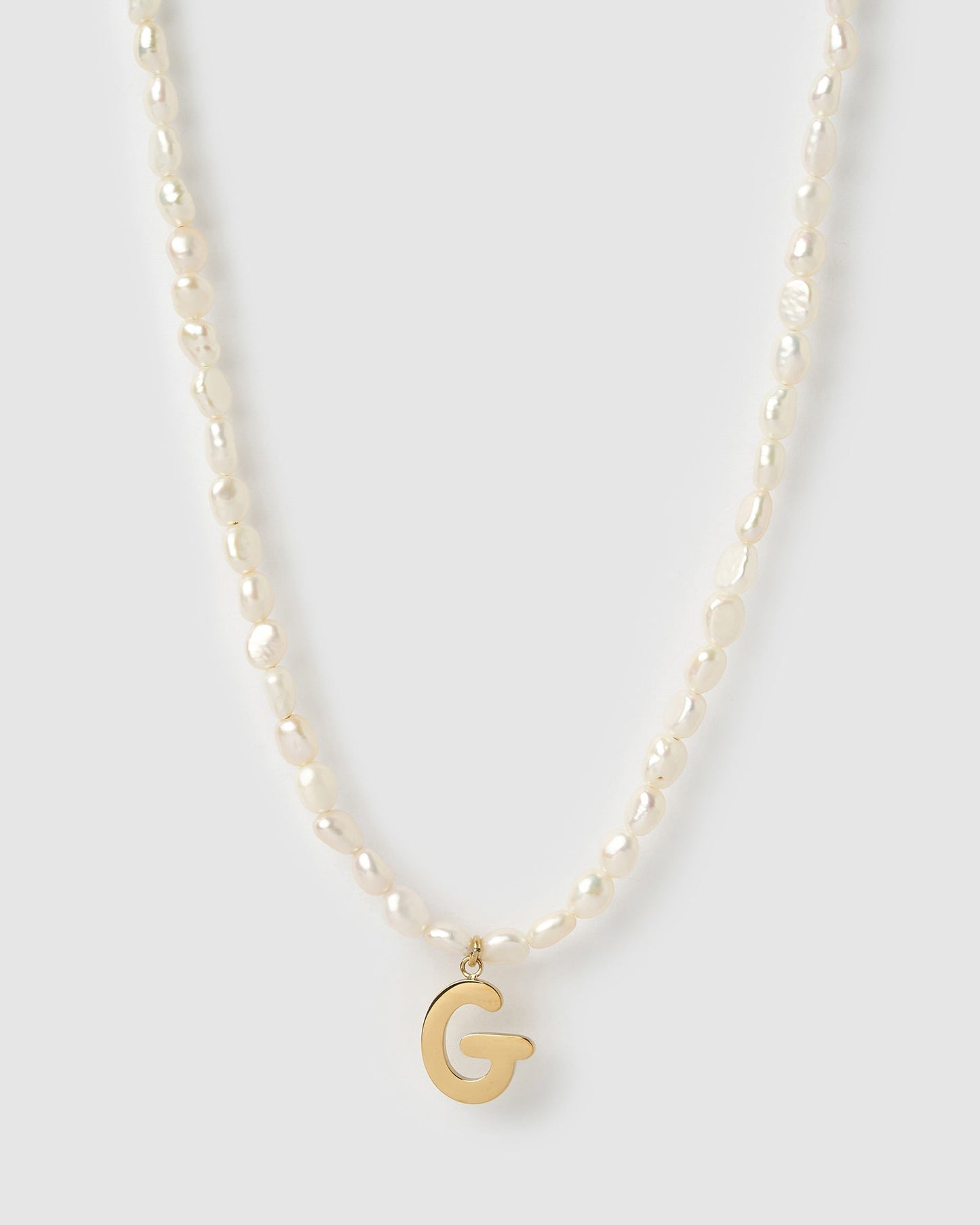 Statement Letter Pearl Necklace