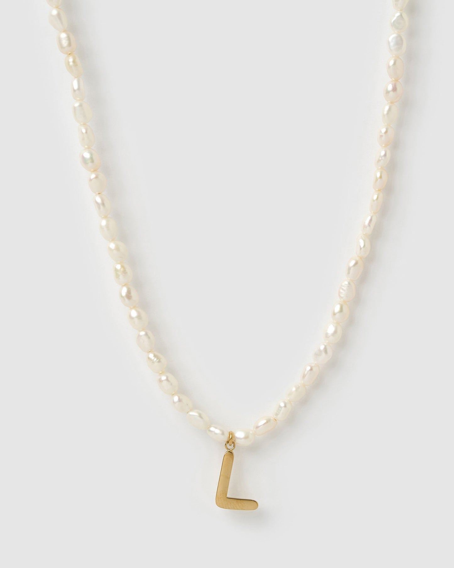 Statement Letter Pearl Necklace