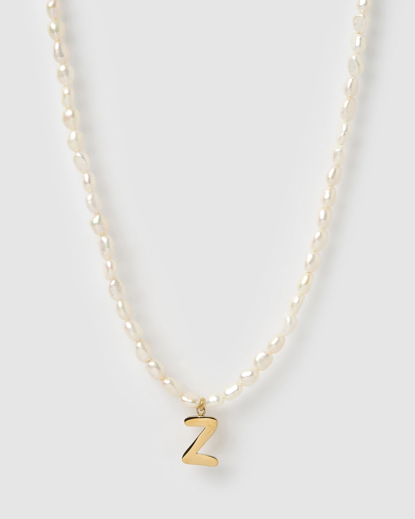 Statement Letter Pearl Necklace