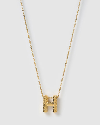 Statement Gold Letter Necklace