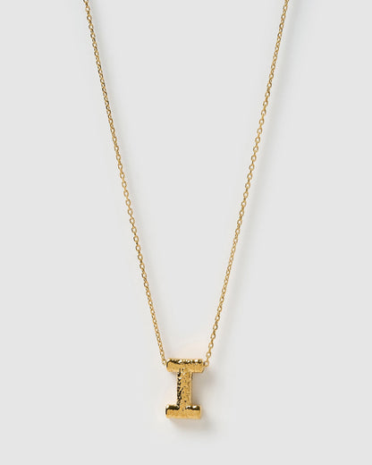 Statement Gold Letter Necklace
