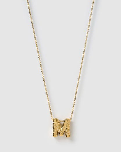 Statement Gold Letter Necklace