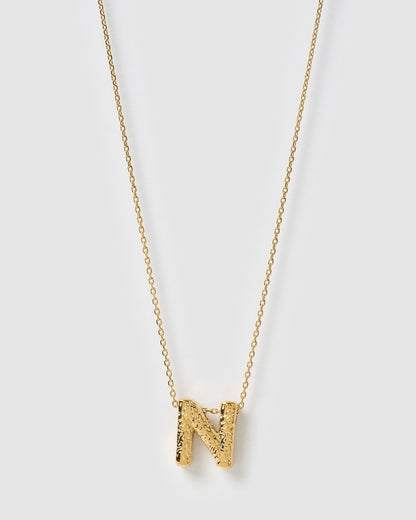 Statement Gold Letter Necklace