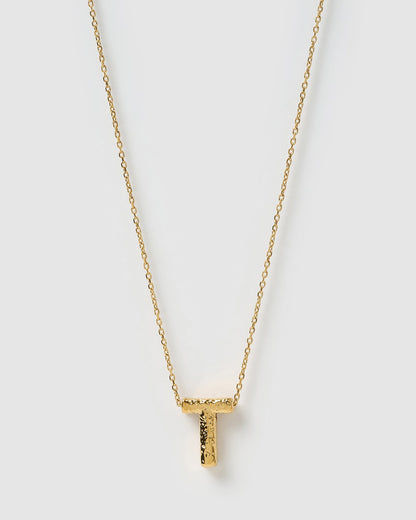 Statement Gold Letter Necklace