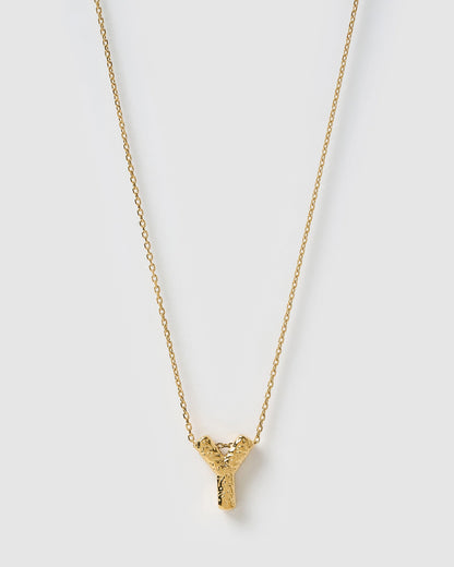 Statement Gold Letter Necklace