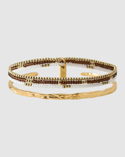 Sunshine Bracelet Stack - Coffee