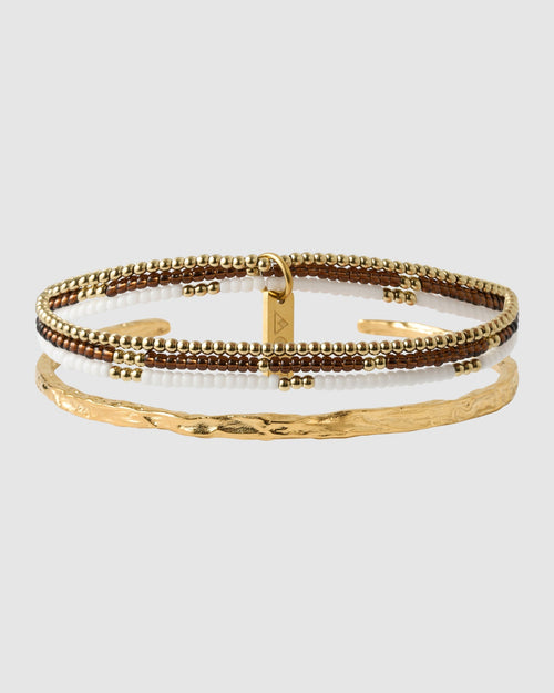 Sunshine Bracelet Stack - Coffee