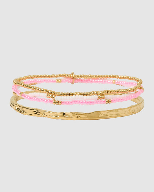 Sunshine Bracelet Stack - Berry