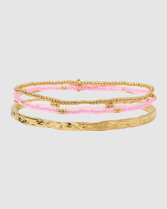 Sunshine Bracelet Stack - Berry