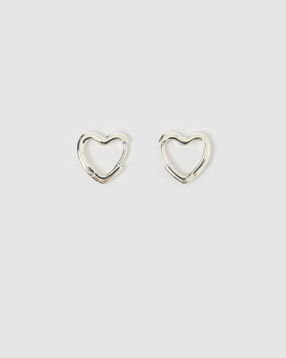 Sweetheart Silver Earrings - Small