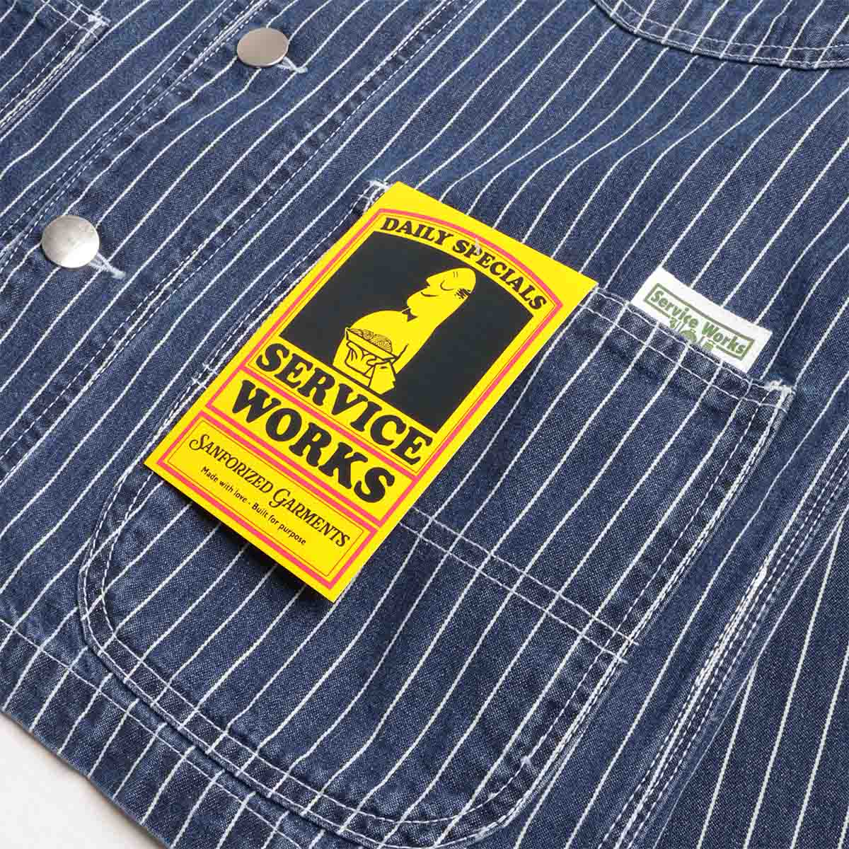 Service Works Pinstripe Denim Coverall 2.0 Jacket