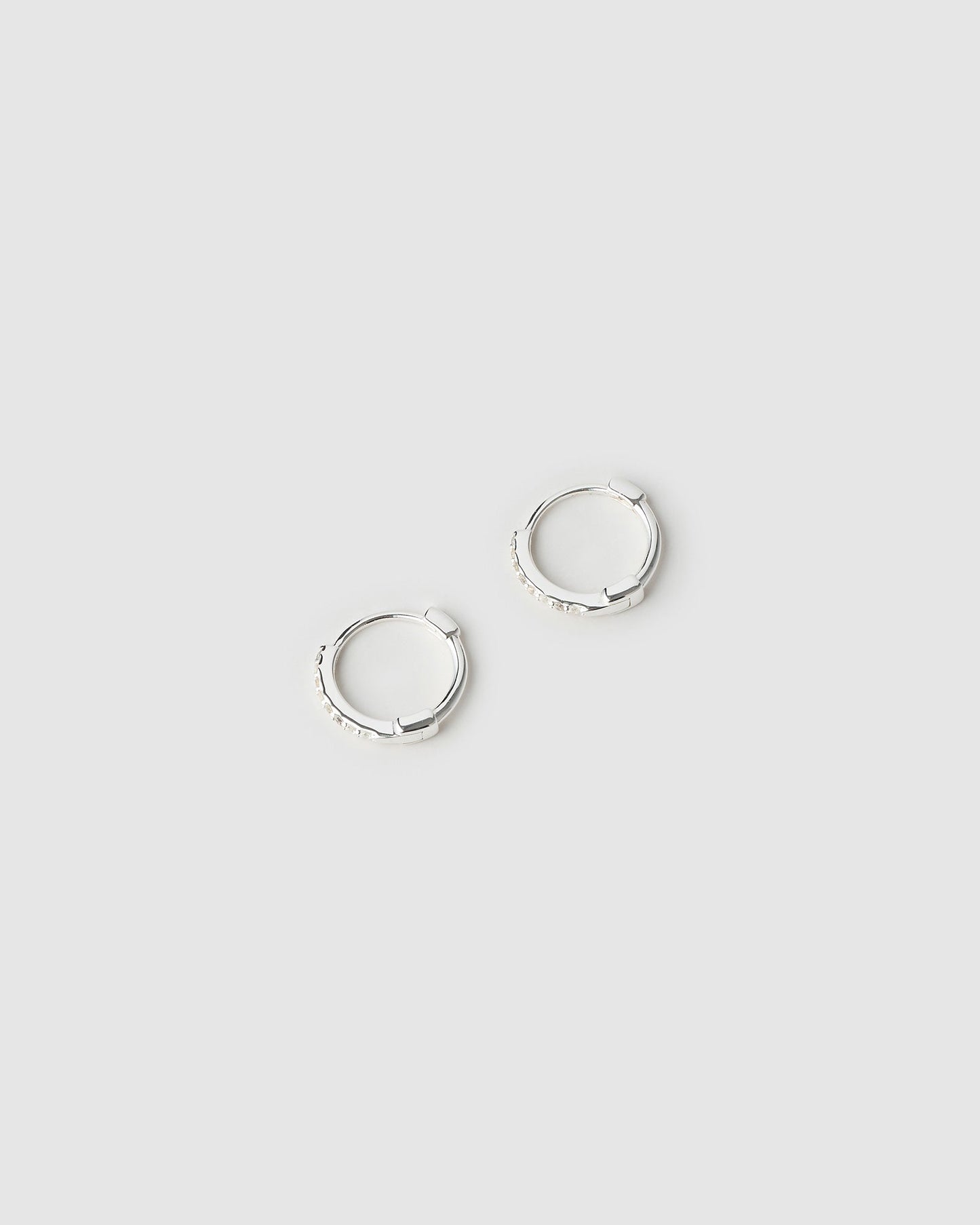 Tabitha Silver Huggie Earrings