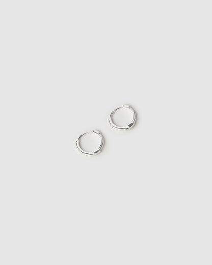 Tabitha Silver Huggie Earrings