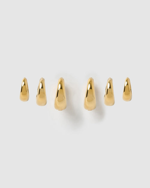 Triple Max Earring Stack - Gold