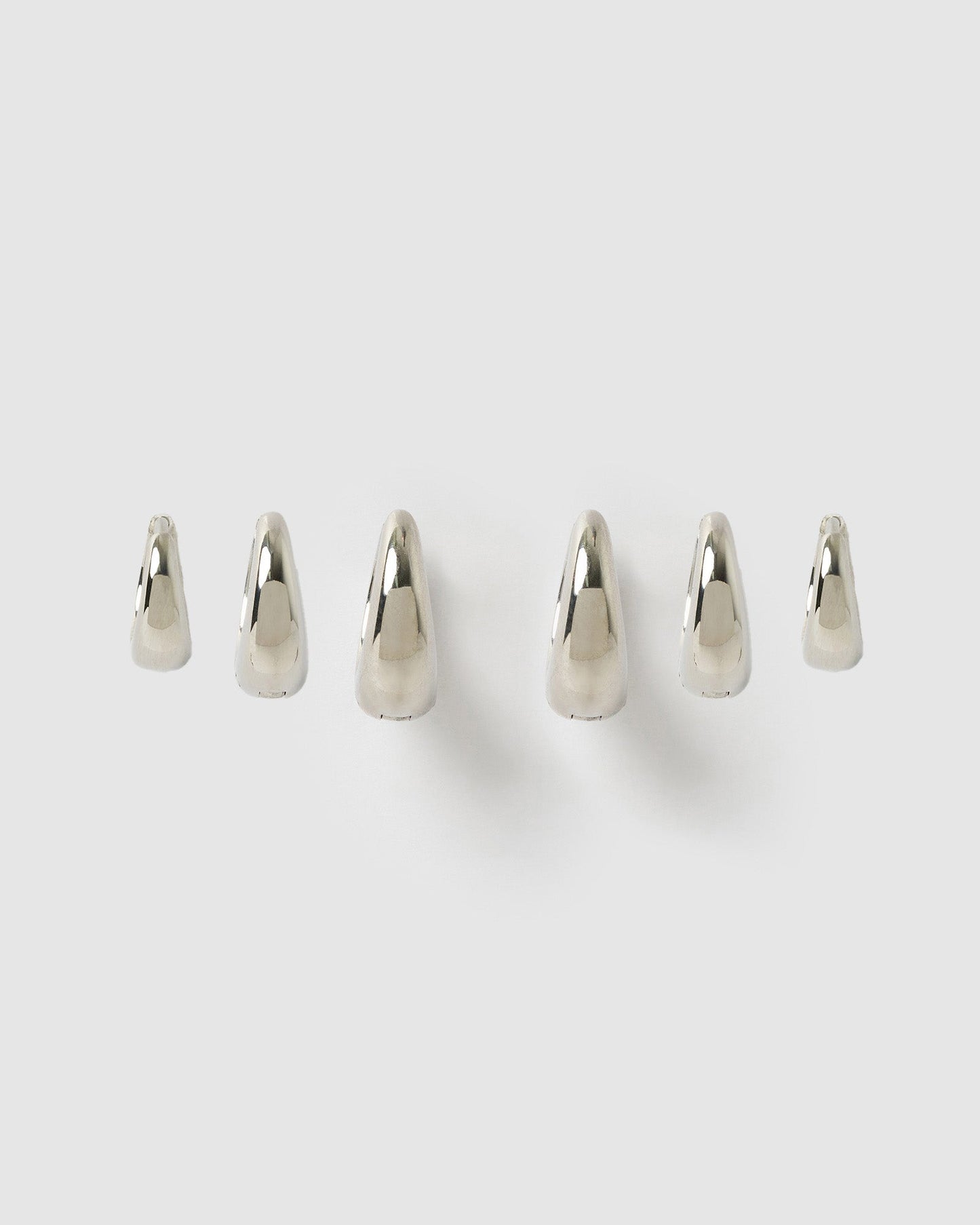 Triple Max Earring Stack - Silver