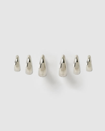 Triple Max Earring Stack - Silver