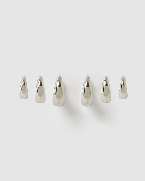 Triple Max Earring Stack - Silver