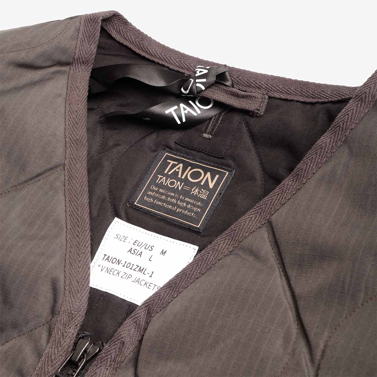 Taion Military Zip V Neck Down Jacket