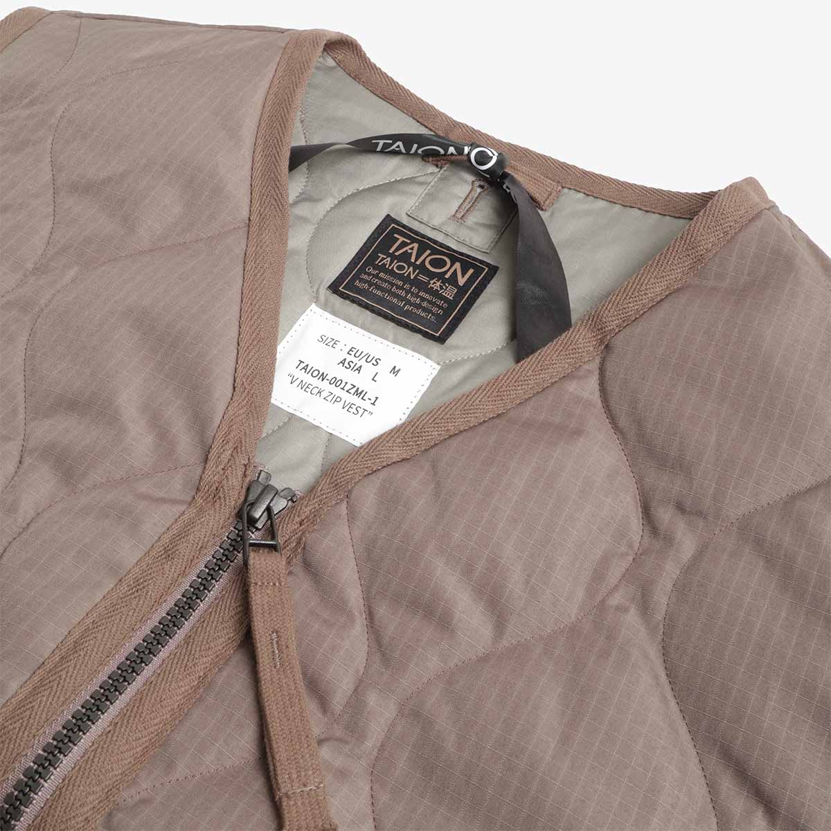 Taion Military Zip V Neck Down Vest