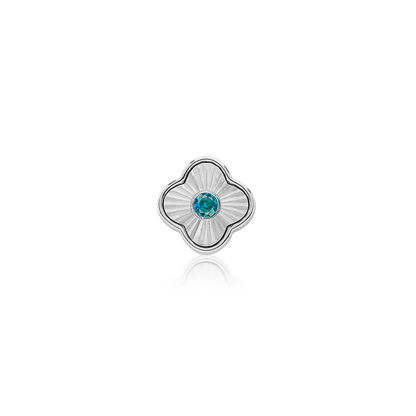 Textured Clover Charms (Silver) - &