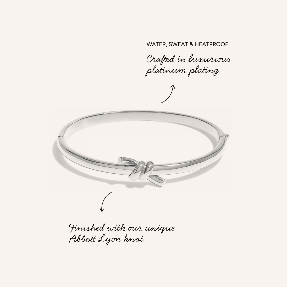 Twisted Knot Bangle (Silver)