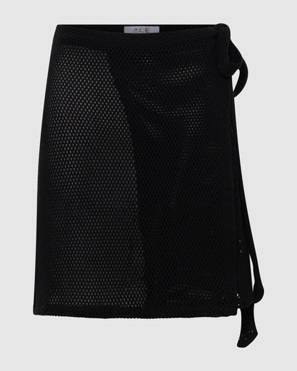 Verona Mini Wrap Skirt - Liquorice