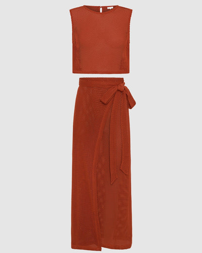 Verona Skirt Set - Apricot