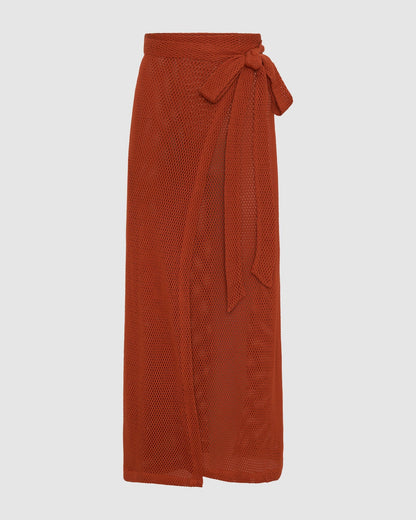 Verona Wrap Skirt - Apricot