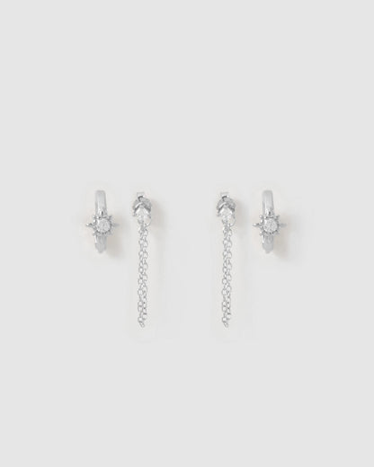Vivia Earring Stack - Silver