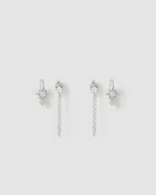 Vivia Earring Stack - Silver