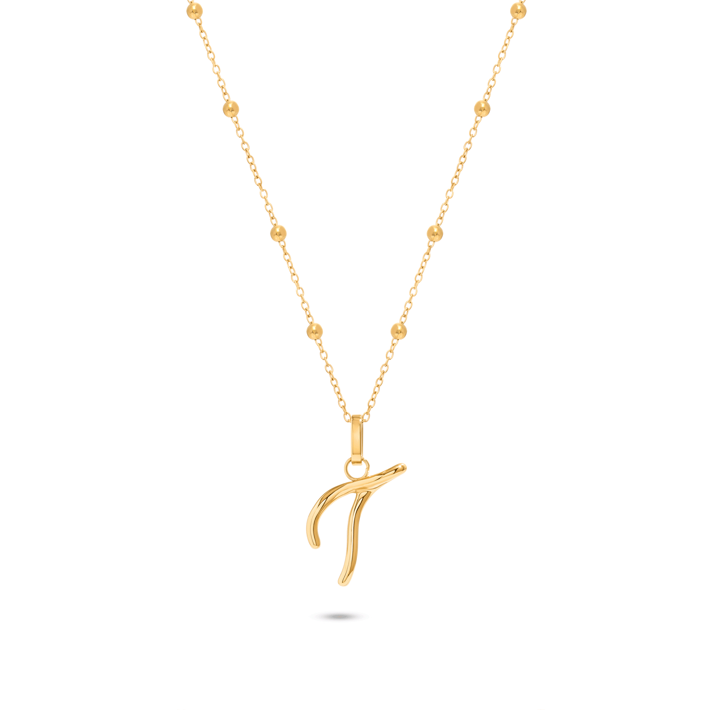 Written in The Sand Initial Necklace (Gold)