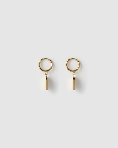 Zodiac Gold Tag Earrings