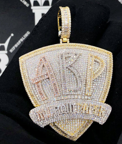 ABP All Bout Paper Baguette VVS CZ Hip Hop Iced Out Pendant