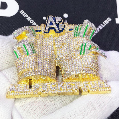 All Pockets Full CZ Hip Hop Bling Iced Out Pendant