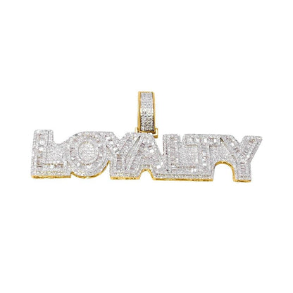Baguette Loyalty Diamond Pendant 1.83cttw 10K Yellow Gold
