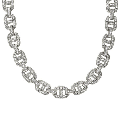 Baguette Mariner CZ Bling Bling Chain White / Yellow Gold
