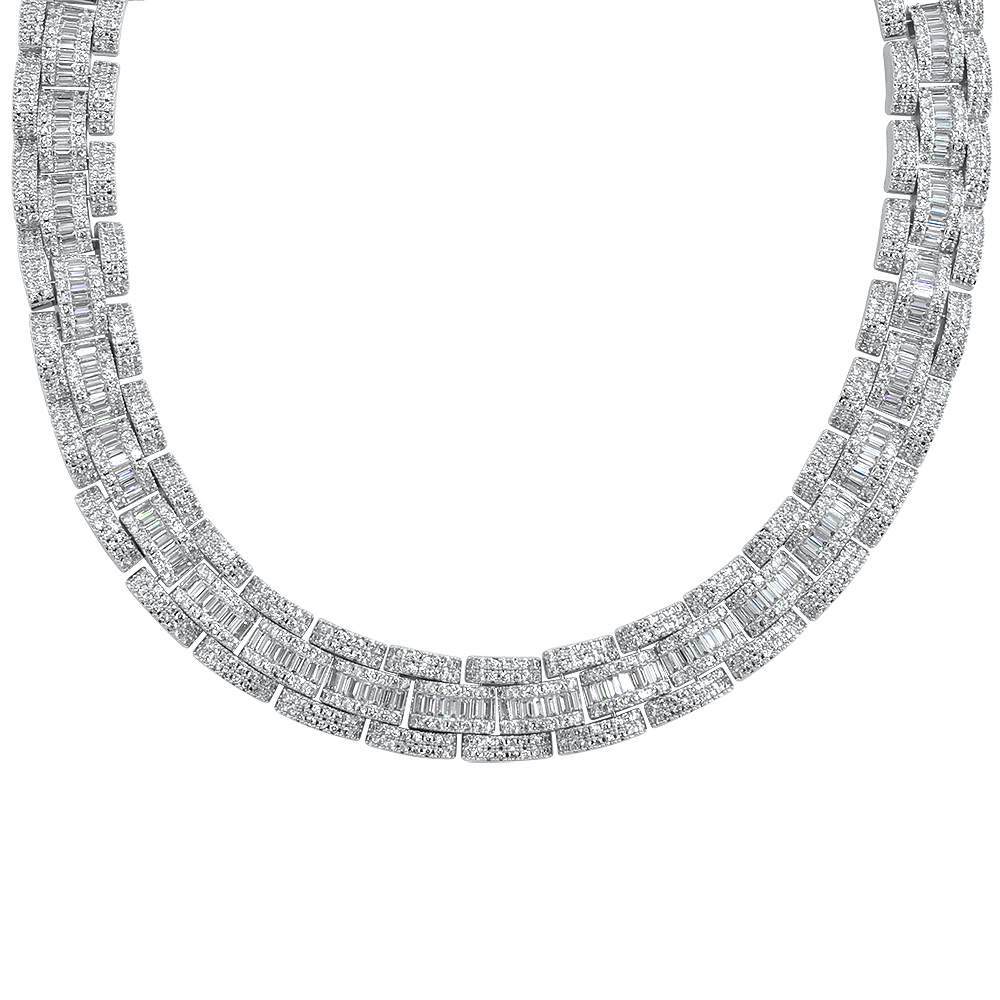 Baguette Oyster Bling Bling CZ Iced Out Chain