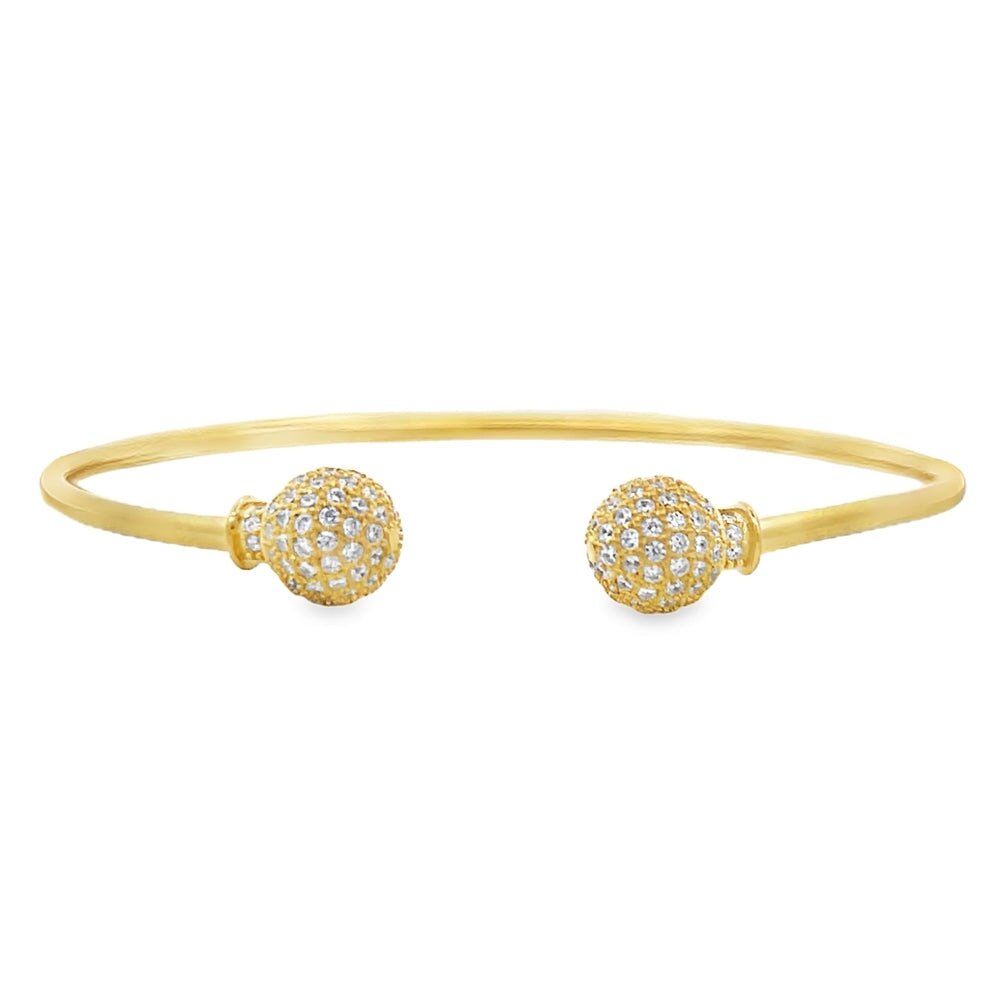 Ball CZ Bracelet .925 Sterling Silver