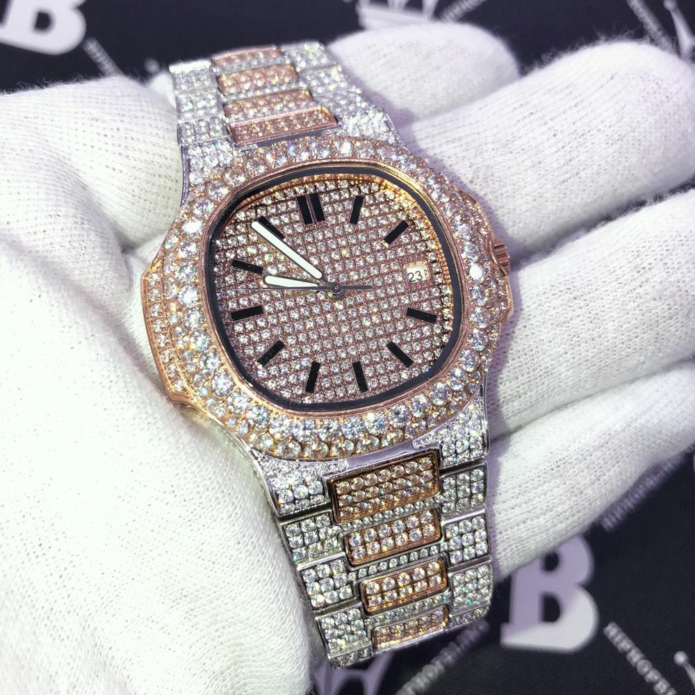 Best Quality Modern CZ Stainless Steel Watch Bling Bling